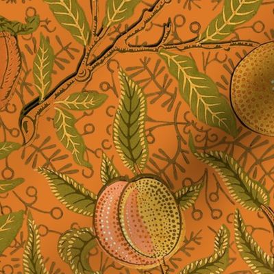 Fruit ~ William Morris ~ Citrus on Pumpkin Spice 