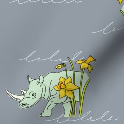 White Rhino March Daffodils - Medium Scale