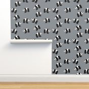 Pandas Everywhere on Grey