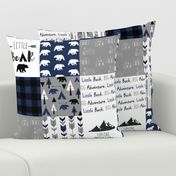 The Woodsman Cheater Quilt Navy