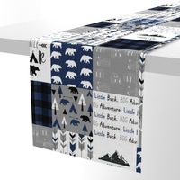 The Woodsman Cheater Quilt Navy