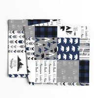 The Woodsman Cheater Quilt Navy