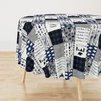 The Woodsman Cheater Quilt Navy