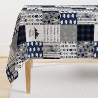 The Woodsman Cheater Quilt Navy