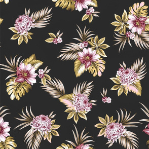 Alana Floral - Charcoal