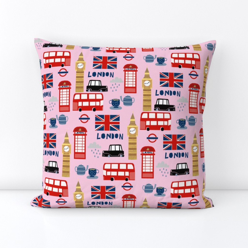 london england fabric world cities pink