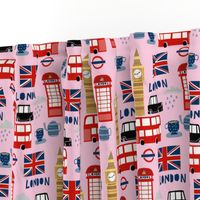 london england fabric world cities pink
