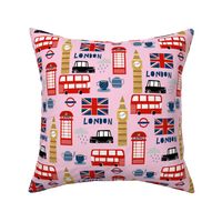 london england fabric world cities pink