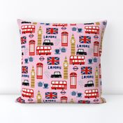 london england fabric world cities pink