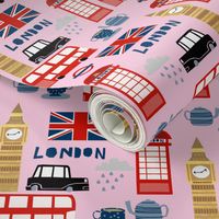 london england fabric world cities pink