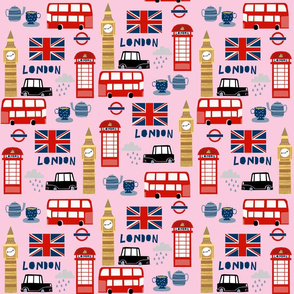 london england fabric world cities pink