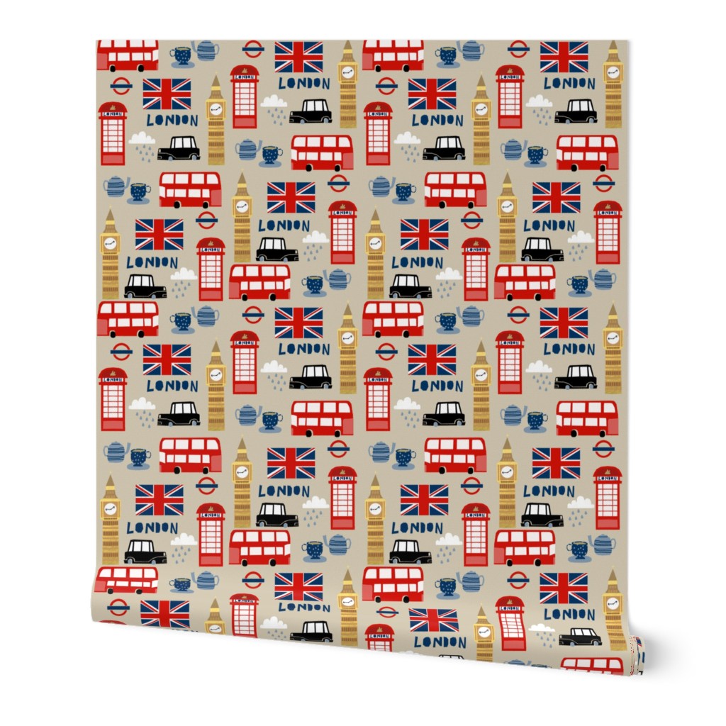 london england fabric world cities tan