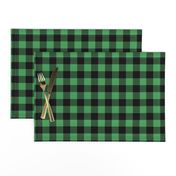 1" Black + Kelly Green Buffalo Plaid – Lumberjack Buffalo Check