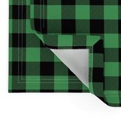 1" Black + Kelly Green Buffalo Plaid – Lumberjack Buffalo Check