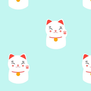 Lucky happy Japanese cat pattern