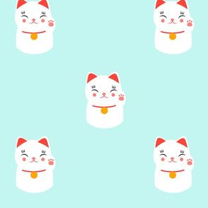 Lucky happy Japanese cat pattern