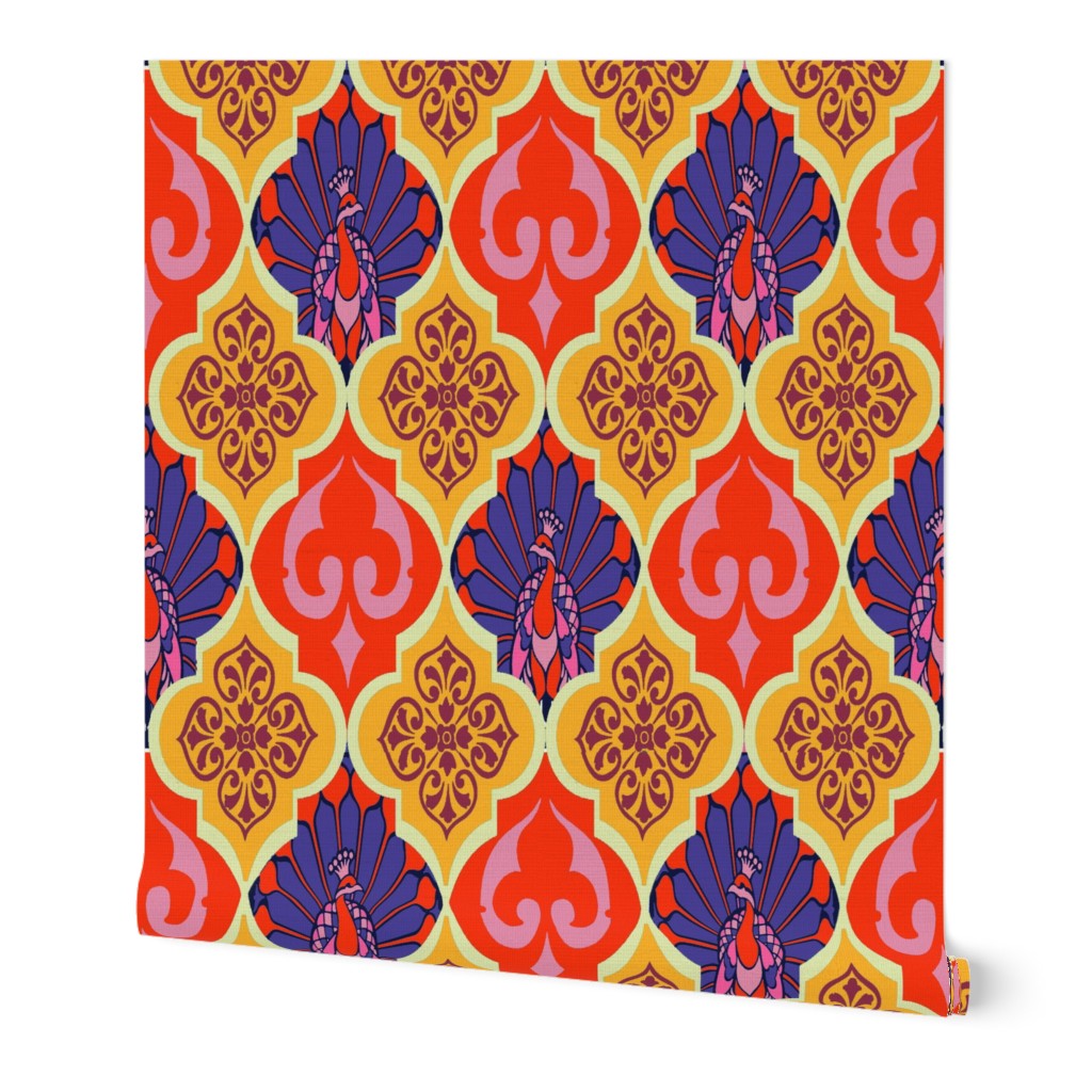 Moroccan work3 red gold_purple details