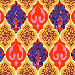 Moroccan work3 red gold_purple details