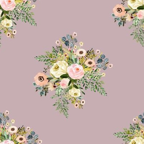 8" Botanical Boho Florals - Mauve