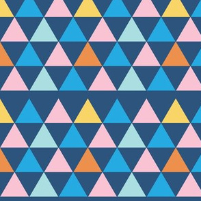 Triangles - Blue Background