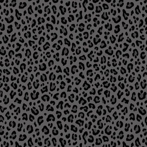 ★ LEOPARD PRINT in BLACK AND GRAY ★ Tiny Scale / Collection : Leopard Spots – Punk Rock Animal Print