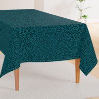 ★ LEOPARD PRINT in TEAL BLUE ★ Small Scale / Collection : Leopard spots – Punk Rock Animal Print