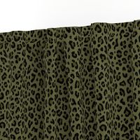 ★ CAMO LEOPARD - LEOPARD PRINT in OLIVE GREEN ★ Small Scale / Collection : Leopard spots – Punk Rock Animal Print