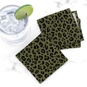 ★ CAMO LEOPARD - LEOPARD PRINT in OLIVE GREEN ★ Small Scale / Collection : Leopard spots – Punk Rock Animal Print