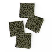 ★ CAMO LEOPARD - LEOPARD PRINT in OLIVE GREEN ★ Small Scale / Collection : Leopard spots – Punk Rock Animal Print