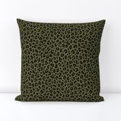 ★ CAMO LEOPARD - LEOPARD PRINT in OLIVE GREEN ★ Small Scale / Collection : Leopard spots – Punk Rock Animal Print