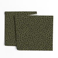 ★ CAMO LEOPARD - LEOPARD PRINT in OLIVE GREEN ★ Small Scale / Collection : Leopard spots – Punk Rock Animal Print