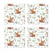 8" Boho Botanicals Deer Mix & Match 2 - White