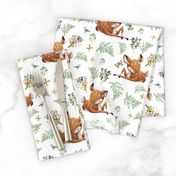 8" Boho Botanicals Deer Mix & Match 2 - White