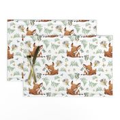 8" Boho Botanicals Deer Mix & Match 2 - White