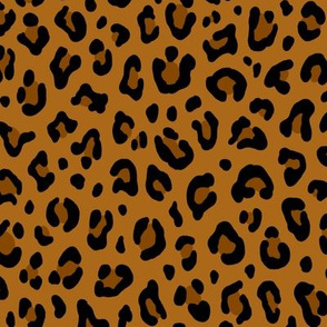 ★ LEOPARD PRINT in YELLOW OCHRE ★ Medium Scale / Collection : Leopard spots – Punk Rock Animal Print