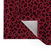 ★ LEOPARD PRINT in DEEP RED ★ Small Scale / Collection : Leopard spots – Punk Rock Animal Print