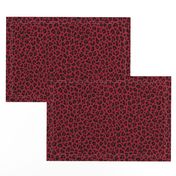 ★ LEOPARD PRINT in DEEP RED ★ Small Scale / Collection : Leopard spots – Punk Rock Animal Print