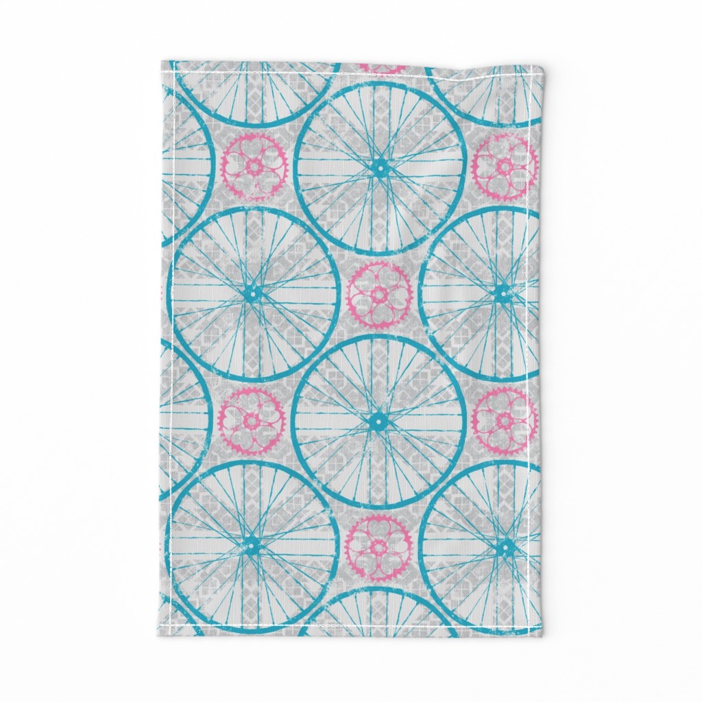 For the love of Cycling Grey Blue Pink