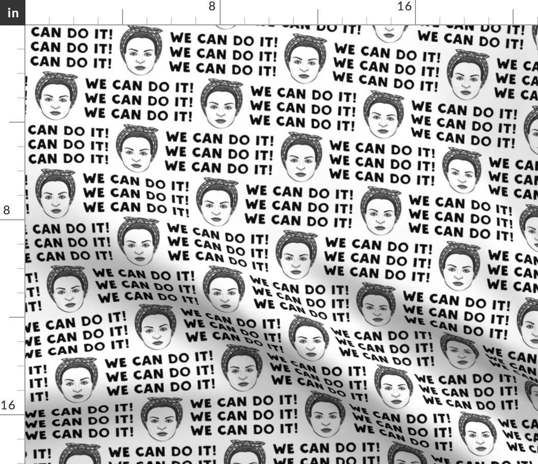We Can Do It! Rosie in monochrome