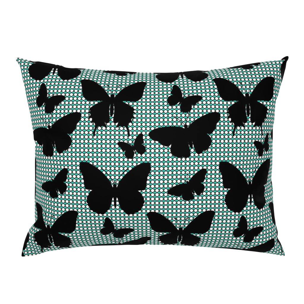 Flutter Screen/ black butterfly large silhouette 