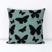 Flutter Screen/ black butterfly large silhouette 