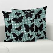 Flutter Screen/ black butterfly large silhouette 