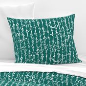 Mongolian Calligraphy on Aqua Green // Large