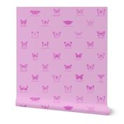 butterfly alphabet - pale pink, large