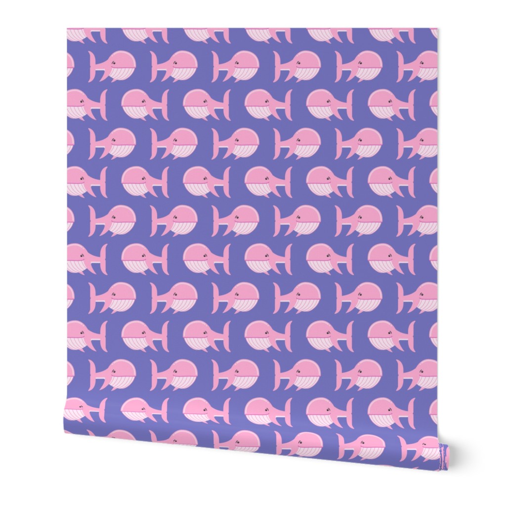 whale (pink on purple)