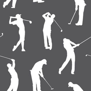 Golfers on Charcoal Grey // Large