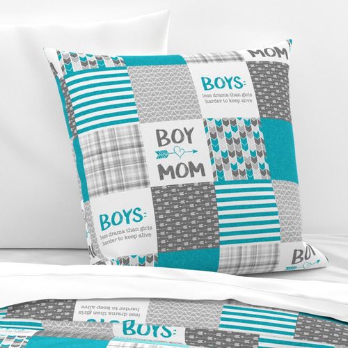 Boy Mom - Wholecloth Cheater Quilt 