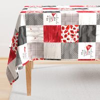 Cardinals//Angels are near - Wholecloth Cheater Quilt