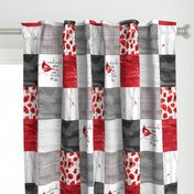 Cardinals//Angels are near - Wholecloth Cheater Quilt