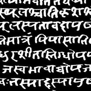 Sanskrit on Black // Large